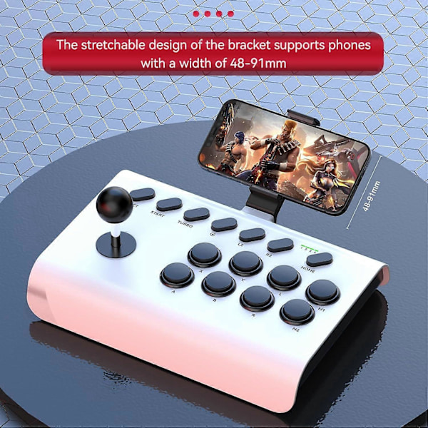 Joystick-ohjain, 3-tilan yhteys PS4/PS3/Xbox One/Switch -konsoleille (valkoinen/musta)