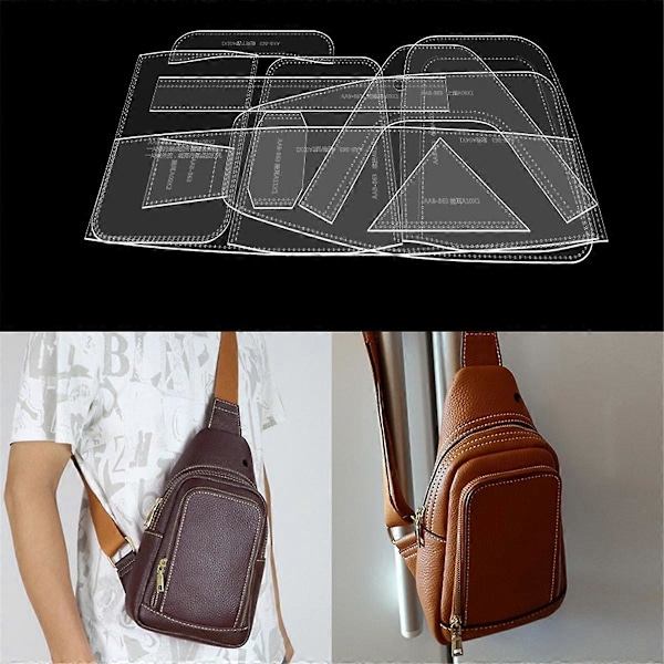 Akryl Läder Mallar för Kapacitet Crossbody Ryggsäck, -863