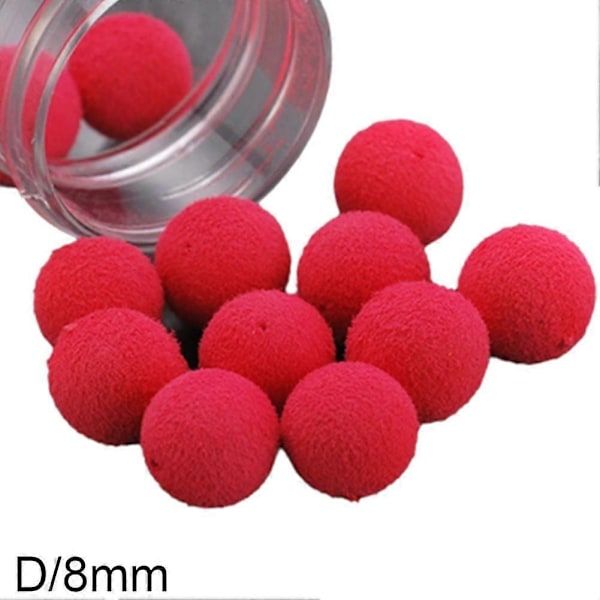 Karpfiske Boilies Pärlor Flytande EVA Boll Smak Huvudlinje Beten-Drag strawberry flavor 8mm 30pcs