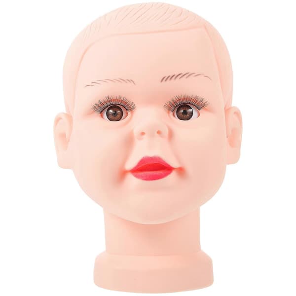 PVC Mannequin Hoved Stand Model Display Holder til Børnehat Tørklæde Paryk Briller