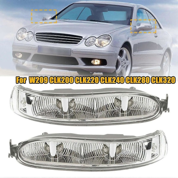 2st Bil Spegel Lampa Blinkers Ljus För C209 W209 Clk200 Clk220 Clk240 Clk270 Clk280 2308200721