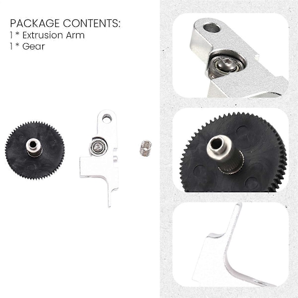 Extruder Idler Arm och Växel för Genius X1 Silver