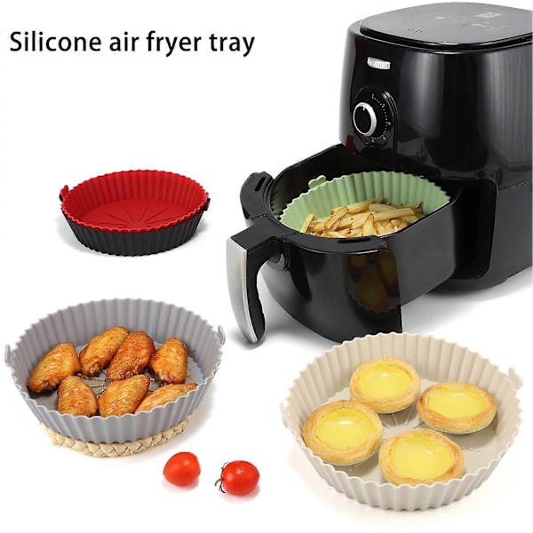 Silikon Bakform Miljövänlig Livsmedelsgodkänd Non-Stick Multifunktionell Högtemperaturtålig Mikrovågsugn Återanvändbar Rund Form Bakplåt Red Large