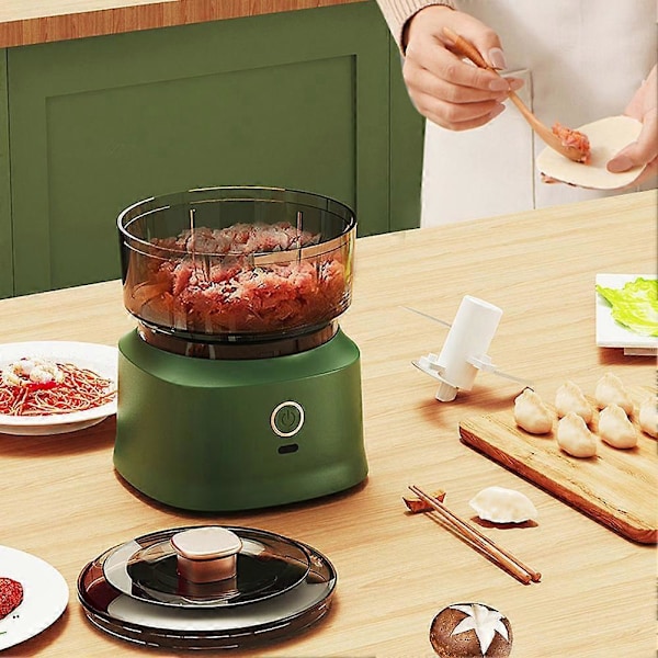 Elektrisk Mini Vitlökshackare Multifunktionell Köttkvarn för Köket Green