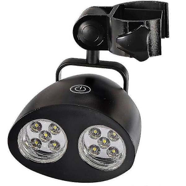Grilllys, 360 graders rotation til grill med 10 super klare LED-lys - Varmebestandig, LED-grilllys til grill - Batteri ikke inkluderet