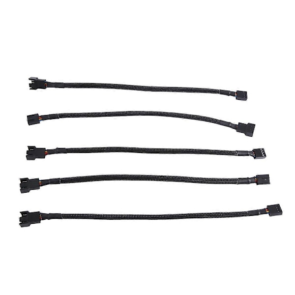 PWM Förlängningskabel - 30 cm för ATX-chassi 3-Pin & 4-Pin Kylfläktar