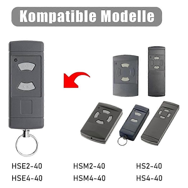 Håndholdt sender til garageport til HSE2 HSM4 HSM2 HSE4 HS2