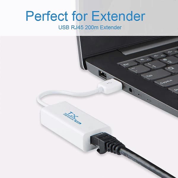 Usb-forlænger til Rj45-stik Usb 2.0 til Rj45 Etet Lan-forlængeradapter