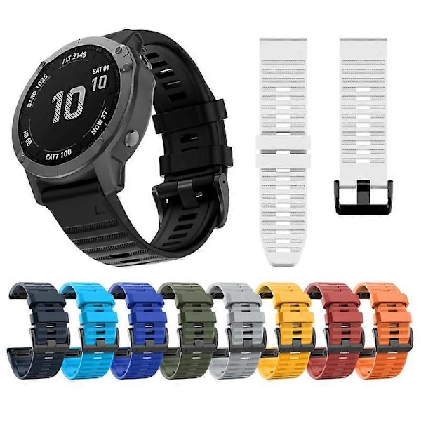 Ersättningsarmband Mjuk Silikon 22mm/26mm Snabbkoppling Klockarmband Kompatibel Garmin Fenix 6/Fenix6 Pro/Approach S60/Forerunner935/Co Army Green 22 mm