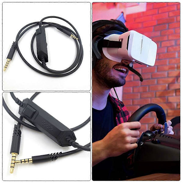 A40 Headset Gaming Headset Kabel Lydstyrkekontrol Kabel Inline Mute Kabelledning