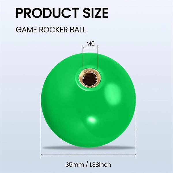 5 KPL 35MM Joystick-pallonupit M6 Arcade-peli PC-pelin joystickit 5 väriä