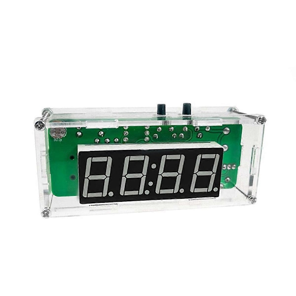 4-siffrig Digital DIY Klock-kit, Väckarklocka Lödningsövningskit, A