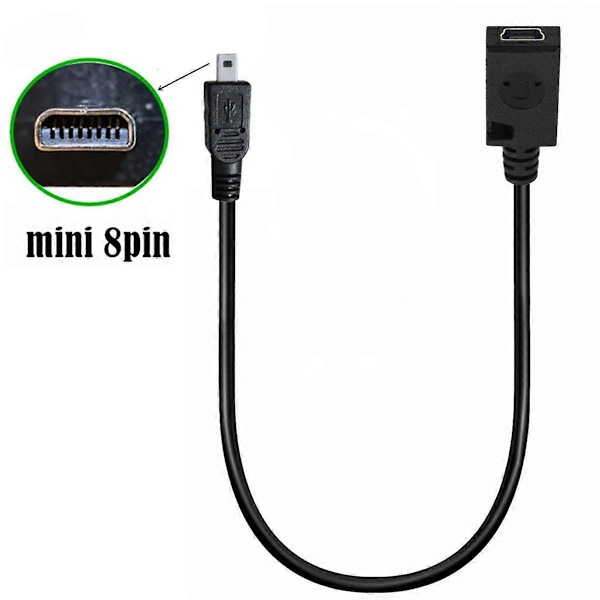 Mini 5P Typ C Hona till 8-Pin Mini B Hane Laddningskabel C