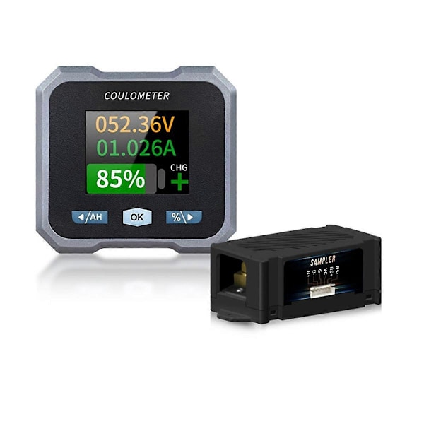 Coulometer Batterimätare och Voltmeter för Elektrisk Fyrhjuling, B