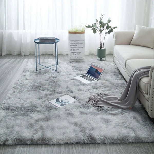 Luddig Matta för Vardagsrum Mjuk Plysch Inomhus Sovrumsmatta Batik Förtjockad Halkfri Fluffig Fuskpälsmatta Barnkammare Barn Pojkar Flickor Rum Golvmatta Camel 80 cm