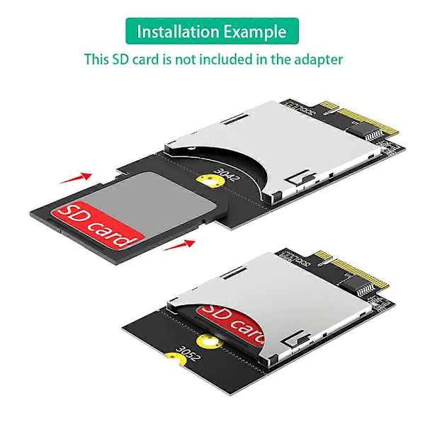 Ny version SD-kort til NGFF Key B-adapter
