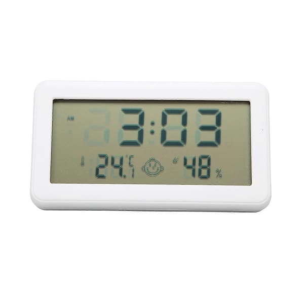 LCD Hygrometer Termometer Hög Noggrannhet Tydlig Display Inomhus Komfortindikator med Fällbart Ställ för Hemmakontor
