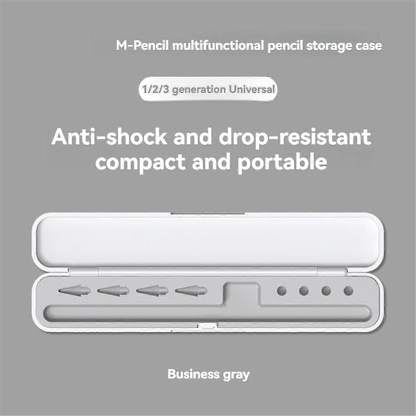 Förvaringslåda för Apple Pencil 1/2/3/Pro Fodral grå