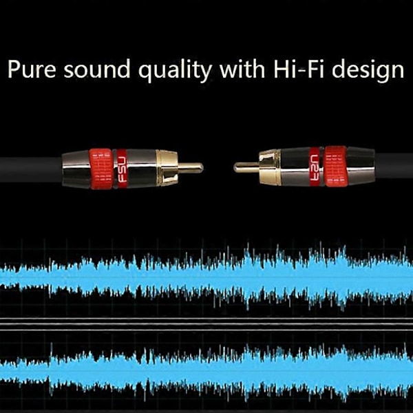 Digital Audio RCA-kabel Han Højttaler Hifi Subwoofer-kabel AV 0,5M