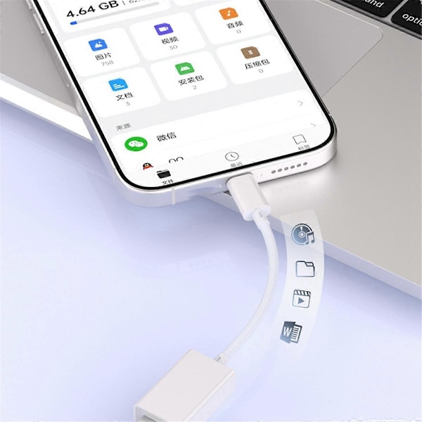 OTG adapter typec til USB dobbeltsidet 3.0 adapter