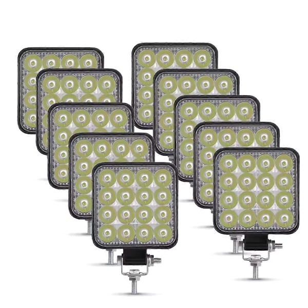 12V 24V LED Ljusramp 48W Arbetsljusramp Fyrkantig Spotlight för