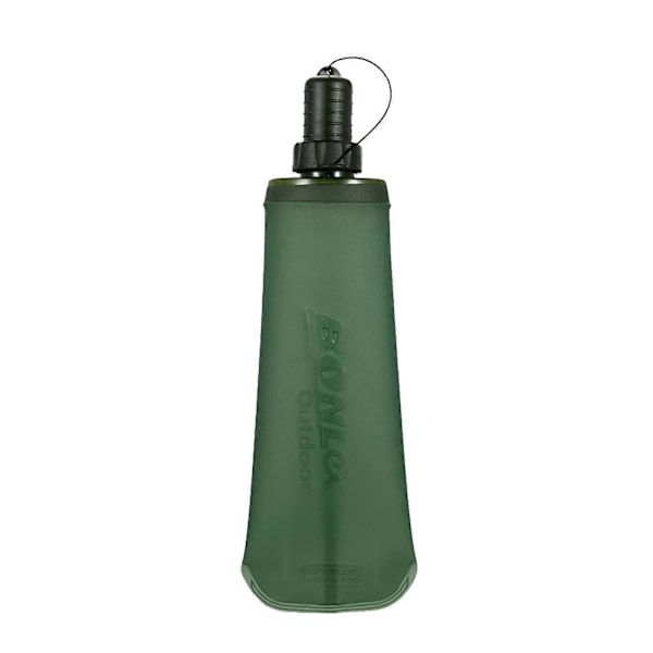 250/500ML Vikbara Vattenflaskor TPU Vattenpåse BPA-Fri Hopfällbar Flaska för Löpning Vandring Cykling Klättring Green 250ml
