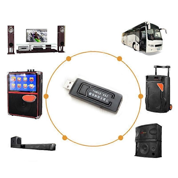 UHF USB 3,5 mm Trådlös Mikrofon Handhållen Mikrofon