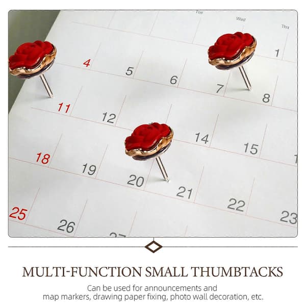 30 st Blomformade Nål Multi-funktion Häftstift Ros Häftstift Kartnål
