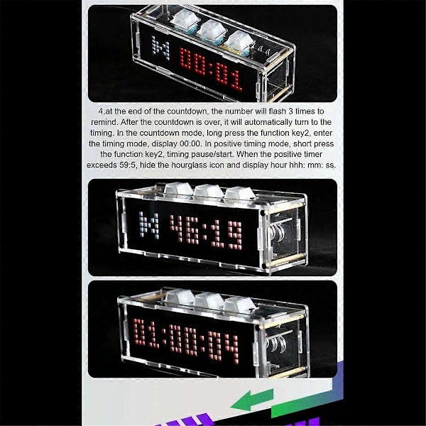RGB Ambient Light med Mekanisk Keycap Ur Support Timer