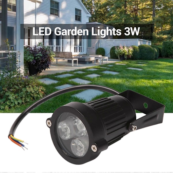 4 kpl puutarhavaloja 3W 220V kohdevalaisin piikillä IP65 vedenpitävä lamppu