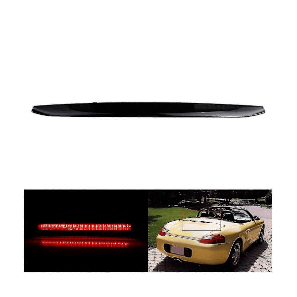 Tredje 3:e bromsljuset LED-stopplampa för 986 1997-2004 Bakre bakljus 98663105000 Svart skal
