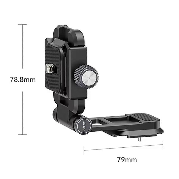 UKA08 Kamera L-Fäste Vertikal & Horisontell QR-Platta