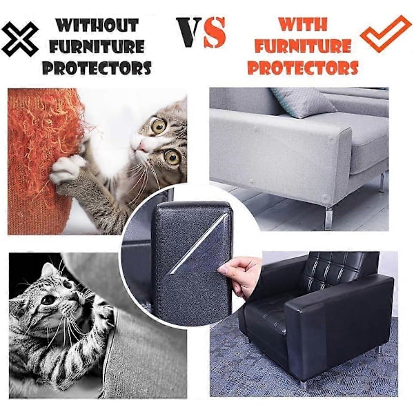 Anti-rep Möbelskydd (6 st) Skydda dina möbler från klor Kattskrapskydd Kattskydd