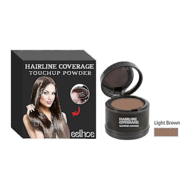 EELHOE hårgrænse dækning Polish pink tyk hårgrænse bærbar let at påføre hårgrænse concealer skyggepulver Light brown