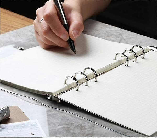 2 pak A5/a6 ringbind, ringbind journal regnbue ringbind planner (indvendigt papir ikke inkluderet)