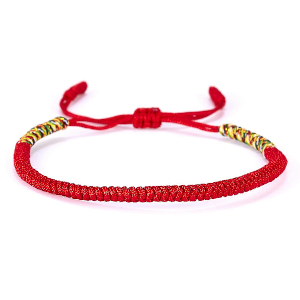 Knuten Armband Justerbart Snöre Armband Rep Armband Snöre Handvävt Armband