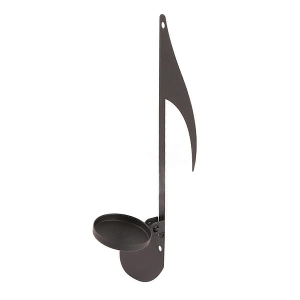 Svart Note Vegglampe Lysestake Veggmonterte Lysestaker Musikk Note Vegg Dec *