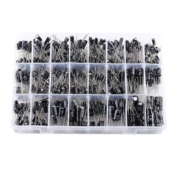 Kondensator Kit 500st Elektrolytkondensator 24 Värden Aluminium Radial Mikro Kondensatorer 16V-50V 0.1Uf〜1000Uf För Elektronisk Applikation