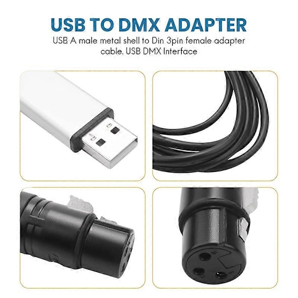 DMX512 USB DMX-gränssnitt adapter LED scenbelysningskontroller
