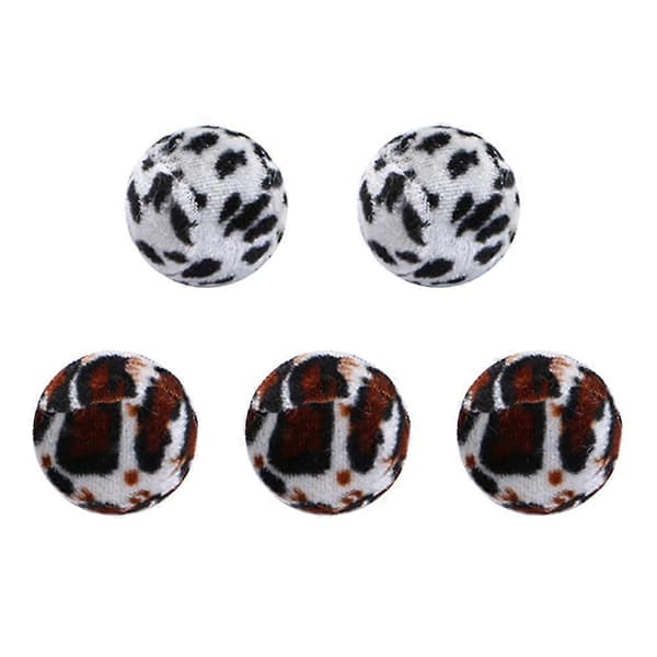 5 stk. kæledyrslegetøj leopardkugler leopardkugle kattelegetøj leopard tennisbolde dyrekugler