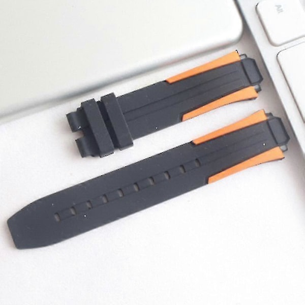 Tissot 1853 Racing Series T111417A -kellon rannekkeen kumiranneke tarvikkeet XH Orange trim