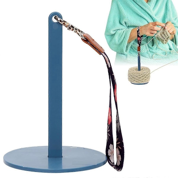 Garnhållare för handleden, Garnbollshållare, Garnsnurra för handleden, Hantverk Stickning Virkningsmaterial, Förhindra Garntrassel (Blå)