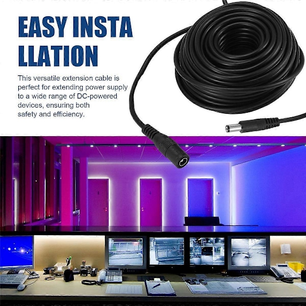 DC Strömförlängningskabel Kontakt Förlängningssladd Jack Adapter Kabel DC5521 Kontakt Hane till Hona 10M