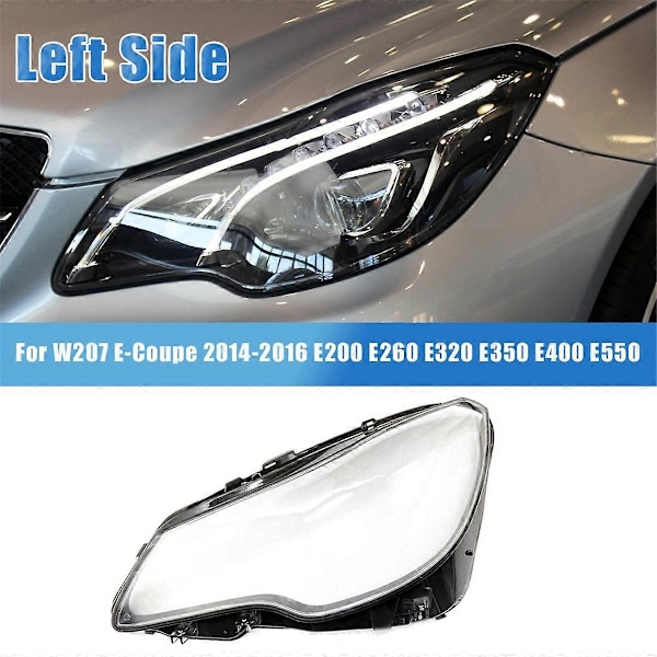 Vänster sida för W207 E-Coupe 2014-2016 Strålkastarglasskydd