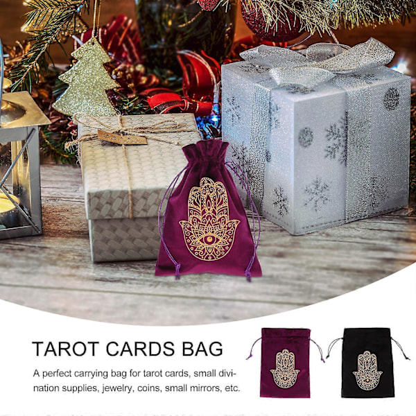 2 stk. Tarotkort Opbevaringspose Tarotkort Snørepose Opbevaringspose Tarotkort Pung Snørepose