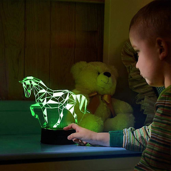 3D Illusion Natlampe Lygte Børn Børn Dekoration Fødselsdagsgave