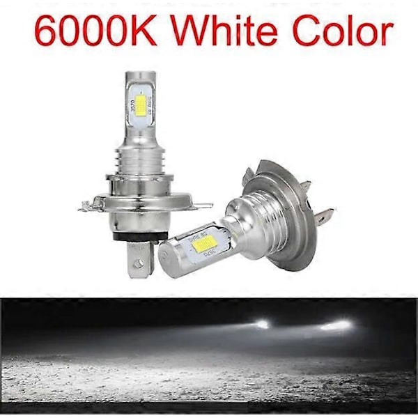 2 st 4300K 55W 80W CSP H4 H7 LED-lampa Bilstrålkastare H11 H1 H8 H3 H9 9005/HB3 9006/HB4 20000LM Auto Strålkastare Dimljus 6000K Blå
