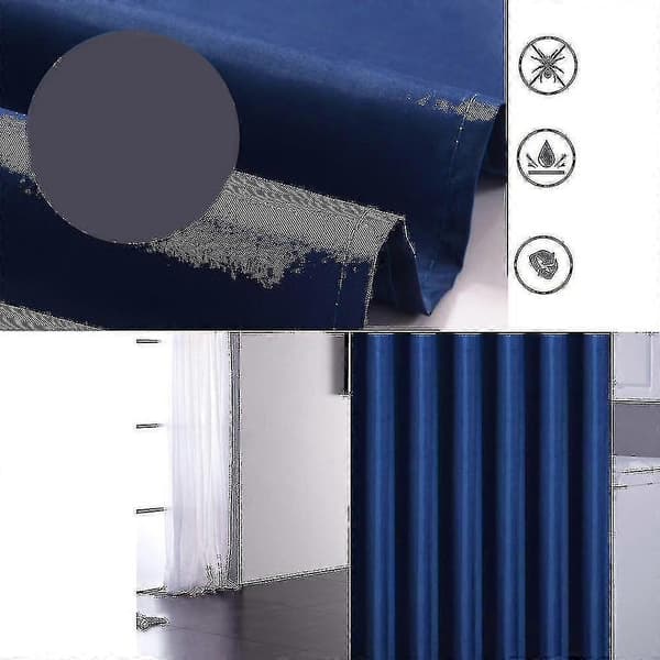Vandtæt bruseforhæng til badeværelset Navy Blue 180x180cm
