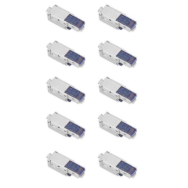 10 st CAT8 RJ45 Kontaktplugg Utan Krympverktyg 40Gbps 23/24AWG B