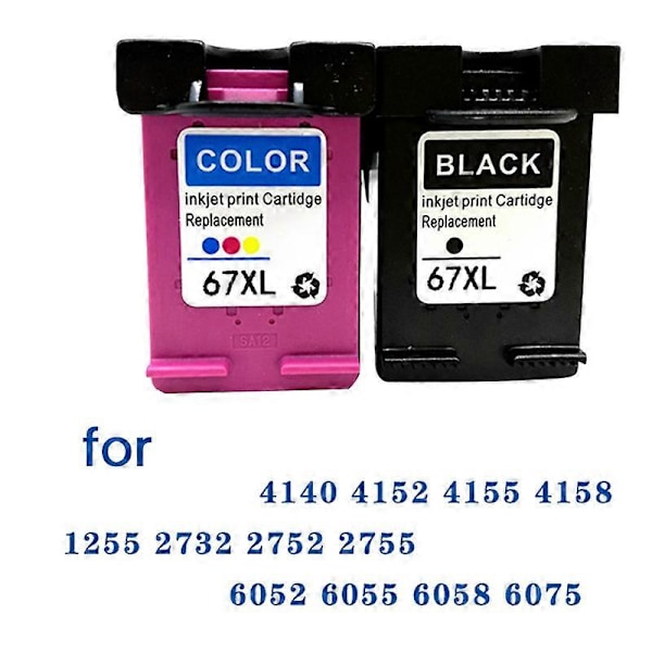 IInk Box Kompatibel för HP67 XL Bläckpatron Ersättning för DeskJet Skrivare